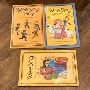 Wee Sing Play Books Vintage Nursery Rhymes Lullabies Children Songs Fingerplays